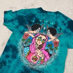 Sullen Art Collective Saints Row Teal Tie Dye T-Shirt Mens L Buckle Exclusive